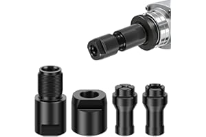 Angle Grinder to Die Grinder Adapter 5/8inch-11 Thread to 1/4inch and 1/8inch Collet Chucks Heavy Duty Extension Connecting R