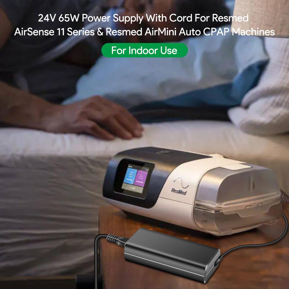 HKY 24V Power Supply Bundle (AC Adapter & DC Converter) Compatible with ResMed AirSense 11 & AirCurve 11 Series CPAP/APAP/BiLevel Machines AirSense 11 AutoSet/Elite/CPAP Power Cord air 11 Supplies