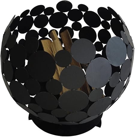 Feuerkorb Rondell Stahl Schwarz Pulverbeschichtet Feuerstelle Garten Terrasse Feuer Korb Amazon De Garten