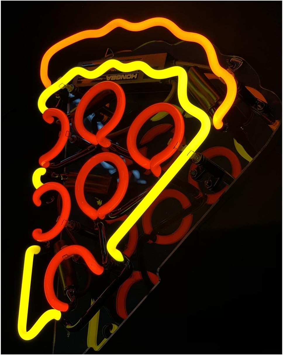 Gritcol Pizza Neon Sign Room Decor Man Cave Neon Light Wall Decor Restaurant Love Night Light Gift