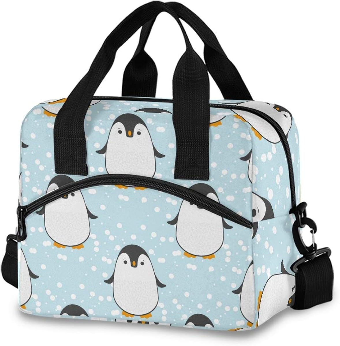 Cute Penguins Lunch Tote Bags for Women Leakproof Lunch Bag