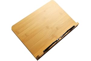 STOBOK Adjustable Large Desktop Book Stand and Reading Rack Walnut Folding Book Holder Suitable for Study and Drawing Use