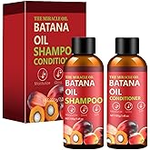 Batana Oil Shampoo and Conditioner Set, Batana Oil for Hair Growth Shampoo, Hair Thickening Product for Women and Men Daily Hair Care, Hair Regrowth Shampoo for Thinning Hair & Hair Loss