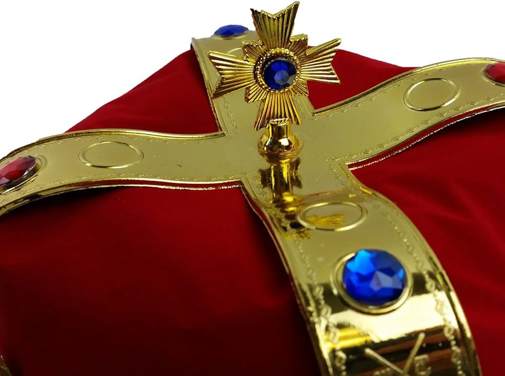 Funny Party Hats Royal King’s Crown & Scepter - King Costume - Gold Costume Crown - Dress Up Accessories - 2 Pc: Toys & Games
