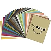 Golden State Art, Pack of 25 9x12 Multicolor Uncut Mat Boards, Great for Photos, Pictures, Frames, Acid-Free, White-Core