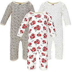 Hudson Baby Girls Cotton Coveralls Rompers, Basic