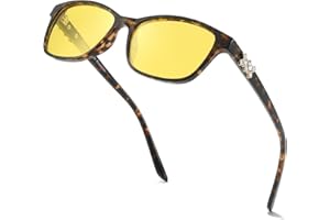 Myiaur Night Driving Glasses for Women, Anti Glare Night Vision Glasses Polarized Yellow Nighttime Glasses UV400 Protection