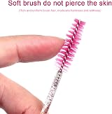 SWKJ 60 PCS Disposable Eyelash Brushes Spoolies Castor Oil Applicator Crystal view 4