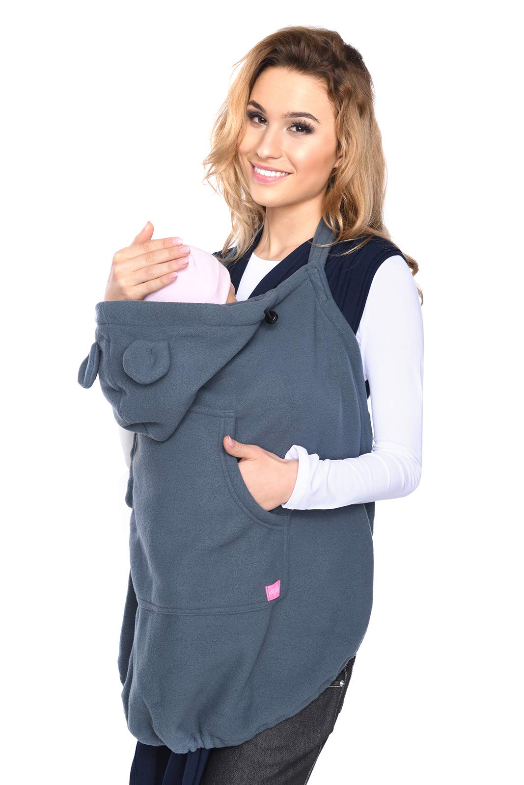 Mija - Maternity fleece warm Baby Universal Windproof Carrier Cover 4022 (Graphit)