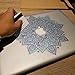 Aovoa Blue Mandala Removable Vinyl Decal for Macbook 13
