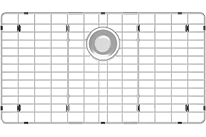 jkxoo 28-3/4" x 15-3/4" Sink Protectors for Kitchen Sink, Stainless Steel Kitchen Sink Protector, Sink Grate for Bottom of Kitchen Sink with Rear Drain, Sink Grid for Single Bowl Kitchen Sink
