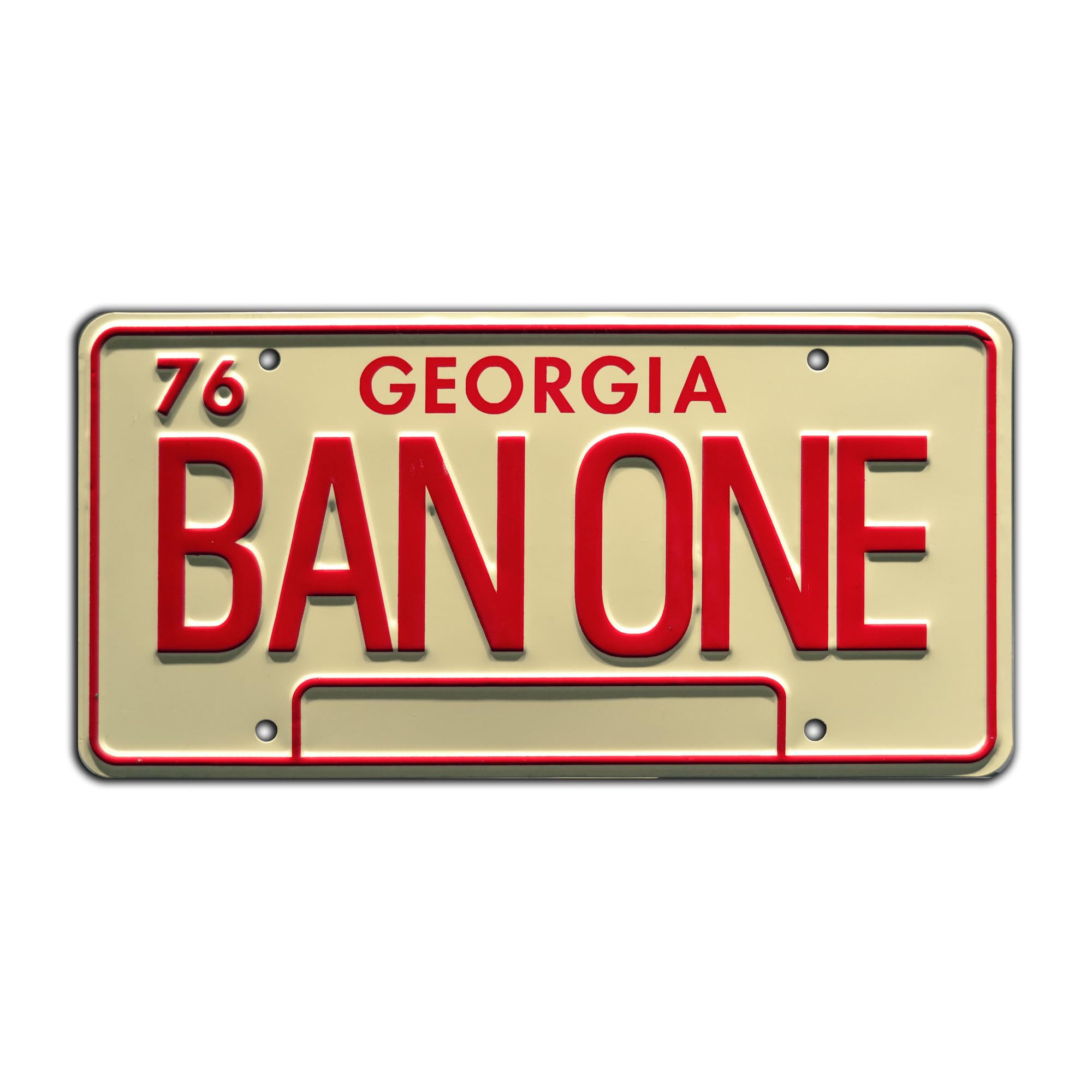 Celebrity Machines Smokey and the Bandit | BAN ONE | Metal Stamped License Plate