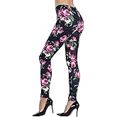 Ndoobiy Printed Leggings Basic Workout Yoga Pants Buttery Smooth Womens Leggings