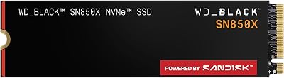 WD_BLACK SN850X NVMe SSD 1TB PCIe Gen4 M.2 2280 SanDisk Powered
