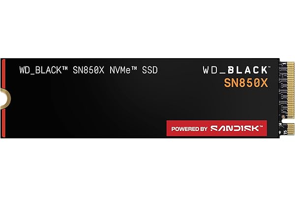WD_BLACK SN850X 2TB NVMe SSD - M.2 2280, Up to 7,300 MB/s Read speeds, Up to 6,300 MB/s write speeds, Gaming Expansion, High Performance Internal Solid State Drive - WDS200T2X0E