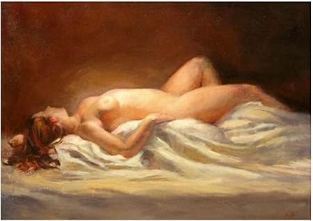 Xiaoxinyuan 100 Olio Dipinte A Mano Classica Paintin Dormire Nudo Di Donna Astratto Corpo Umano Arte Immagini A Parete Per Soggiorno Home Decor 80 140cm Amazon It Casa E Cucina