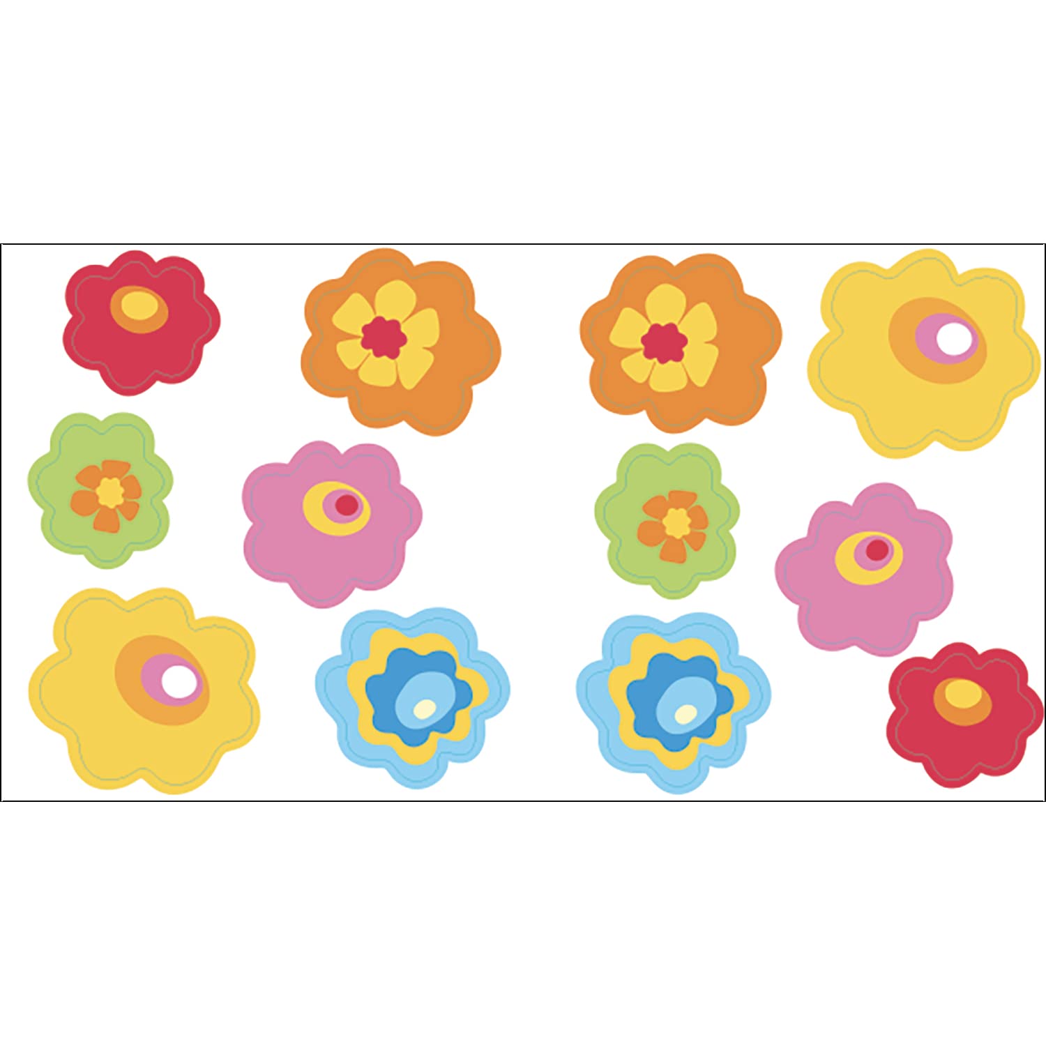 PLAGE 152009 Sticker XXS - Flowers, 2 Sheets, 11 x 10,5 cm