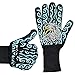 Menhoud 932°F Oven Mitts Heat Resistant BBQ Gloves – Silicone Cooking & Grilling Gloves – 14