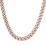 U7 Flat Link for Men Women|Rose Gold Plated 7MM