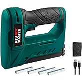NEU MASTER Staple Gun Cordless, NTC0070 Li-ion Rechargeable Battery Staple Guns kit with Staples and USB Charger, Power Tacke
