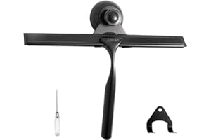 Anwan Shower Squeegee for Bathroom with Suction Cup Mount, Car Window Squeegee for Shower Wall Silicone Mini Small Glass Door