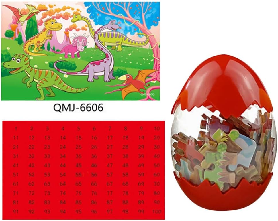DDKK Puzzles for Kids Age 4-8, Dinosaur Pattern Jigsaw Puzzles Toy with Dinosaur Egg Deor Unique Home Decorations and Gifts (dinosaur F)
