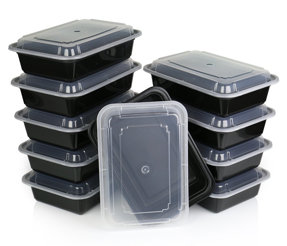 Chefland One Compartment Microwavable Plastic Food Container With Lid Bento B.. 21 61jQJLguE8L