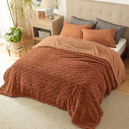 Bedsure Sherpa King Size Blanket for Bed Fuzzy Soft Cozy Blanket King
