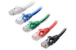 Cable Matters 5-Color Combo Snagless Cat6 Ethernet Cable (Cat6 Cable/Cat 6 Cable) 1 Foot - Available 1FT - 14FT in Length