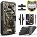 Moto Z Play Case, Dual Layers [Combo Holster] Phone Cover and Built-in Kickstand Bundled with [HD Screen Protector] Hybird Shockproof and Circlemalls Stylus Pen for Motorola Moto Z Play (Camo)