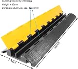 Allcam RCP5YB 0.9m Street Cable Cover 2x 32mm Channels 20 Ton Heavy Duty Hi-Vis view 3