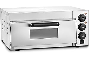 Uargd Commercial Countertop Pizza Oven, 16-Inch Single Deck Layer, Stainless Steel Electric Oven with Stone and Handle, Versa