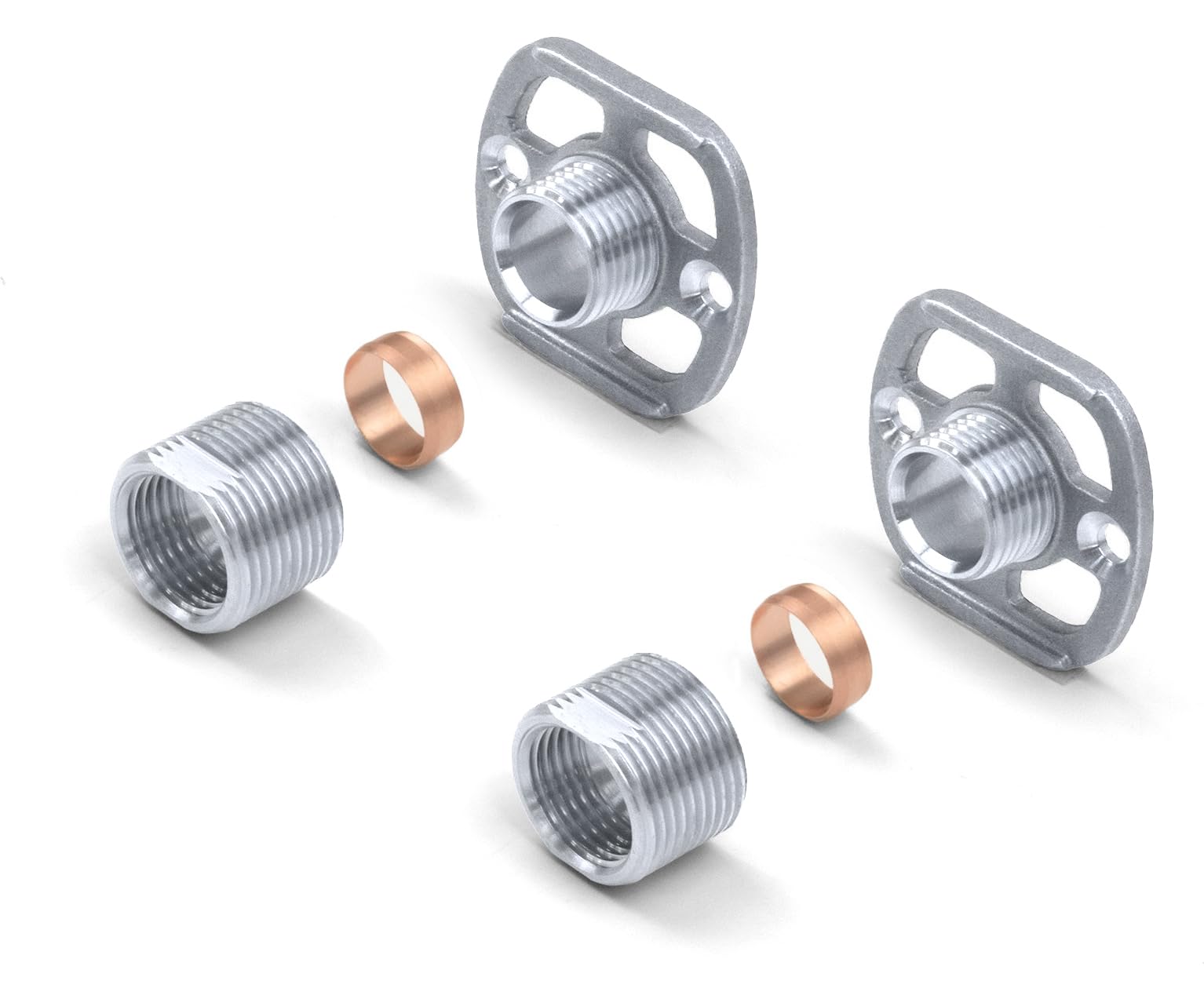 Xcel Home Chrome Shower Fixing Kit Backplates | Pair | 3/4" BSP Wall Mounted Plate for Exposed Bar Shower Valves | Stainless Steel | Easy Fit | Standard UK Plumbing