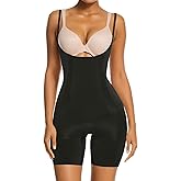 SHAPERX Shapewear for Women Tummy Control Open Bust Thigh Slimmer Body Shaper