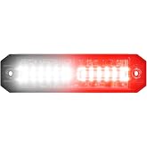 Abrams Ultra Series [Red/White] 36W - 12 LED [SAE Class-1] EMS EMT Fire Truck Vehicle [Dual Color] LED Grille Light Head Surface Mount Strobe Warning Light [69+ Patterns]