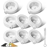 8 Pack Replacement Filters for 3.6L/4.6L/6L/8L Gravity Pet Water Dispenser, YOIHABV Dog Water Filter Replacement, Triple Filtration Pet Fountain Filter, Water Feeder Filter for Cat and Dog(1 Brush)