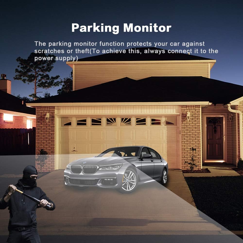 Apexcam Dash Cam for Cars Front and Rear 1080P Full HD Dashcam, Dual