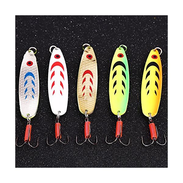 Sougayilang-Colorful-Hard-Spoon-Spinner-Fishing-Lures-Metal-Treble-Hooks-Baits-Pack-of-5pcs