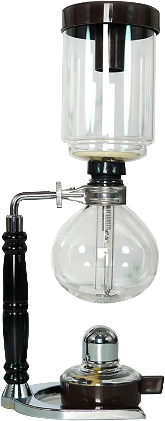 Idkska Máquina de café de sifão estilo japonês para chá, sifão, cafeteira a vácuo, tipo de vidro, 3 xícaras