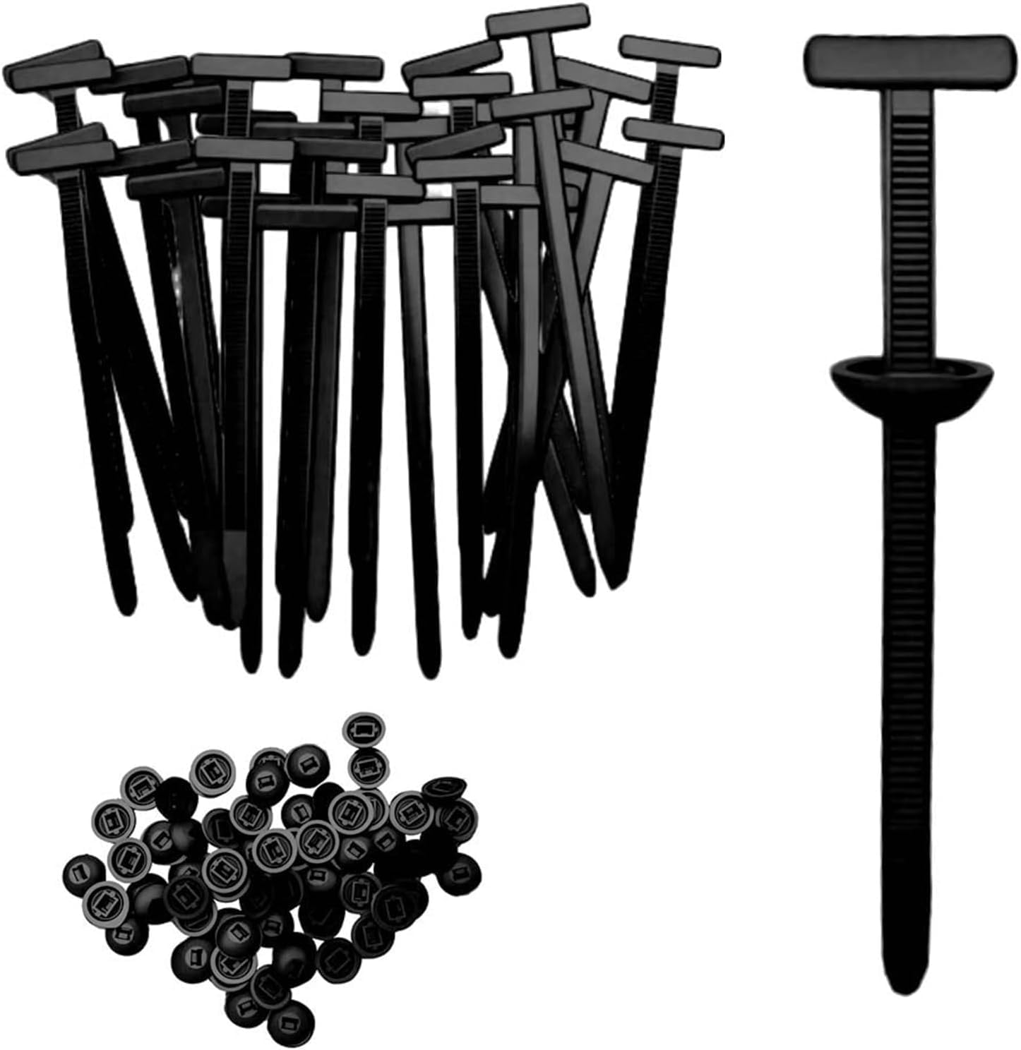 View 1 of **pack of 3**Nylon Universal Cable Tie Buckle, Heavy Duty Self-Locking Nylon Zip Ties Holder, New Multifunctional Cable Tie Buckle for Car Daily Repair (20pcs)