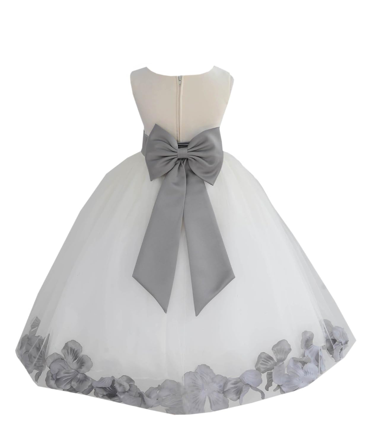 purple and gold flower girl dresses