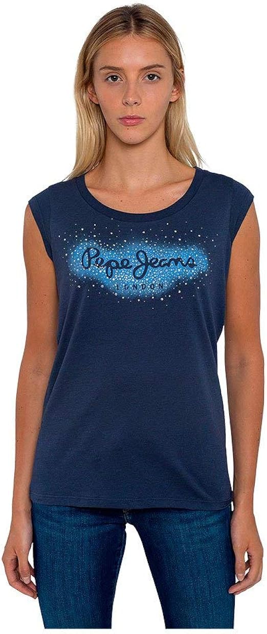 Pepe Jeans Camila T-Shirt Maniche Lunghe Donna – Girocollo, Regular Fit, Cotone BCI, Nero