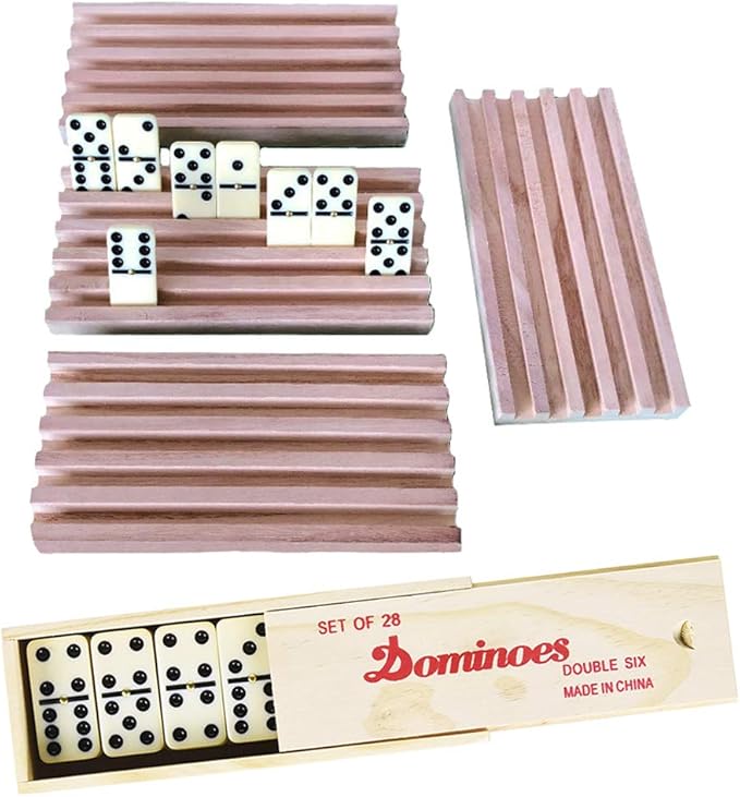 SKKSTATIONERY 28 Pcs Double 6 Dominos Game, Classical Dominos with