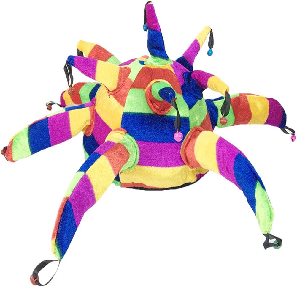 Blancho Bedding Fancy Dress Hat Jester Hat Fun Multi-Color Halloween Party Costumes,Clown Hat#13