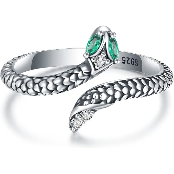 Adjustable Snake Pinky Ring – 925 Sterling Silver, Spiral Design, Vintage Style Jewelry - View #10