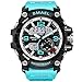 SMAEL Men's Analog Digtal Sport Wrist Watch Dual Quartz Movement Backlight with Water Resistant (Turquoise)