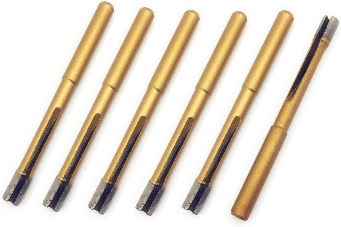 WEIJ 6mm Sintered Diamond Bit Granite Hole Opener Hole Saw Golden 6Pcs