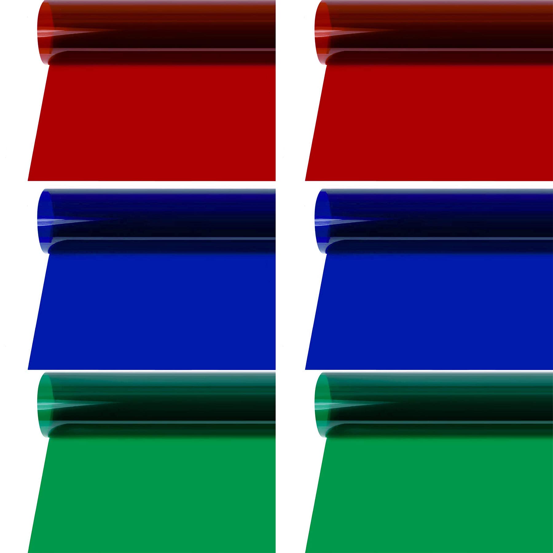 Selens 6PCS 40x50cm Lighting Gels Filter Red Blue Green Light Flash Gel Color Correction Transparent Sheets Overlays for 800W Red Head Strobe Spotlight Speedlite Photography Props Photo Studio