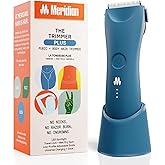MERIDIAN The Trimmer Plus - Body Hair Trimmer & Waterproof Electric Shaver for Men and Women for Pubic Hair, Chest, Legs & Bikini Line, UBS-C Cable & Charging Dock Included, Ocean