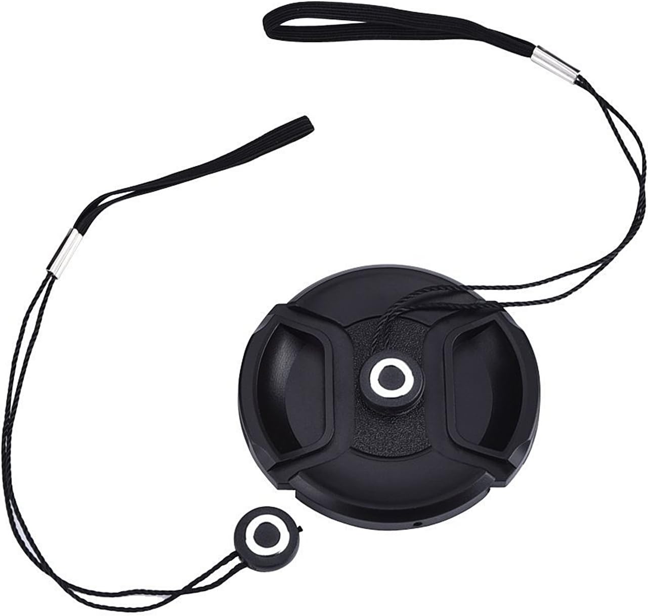 5 Pack Lens Cap Keeper Holder with Cleaning Cloth BigaMart